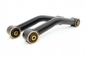 Jeep Comanche Control Arms - Front + Rear - Rough Country - Fixed Control Arm Kit with Durable Tubular Design - Hammered Black - '86-'92